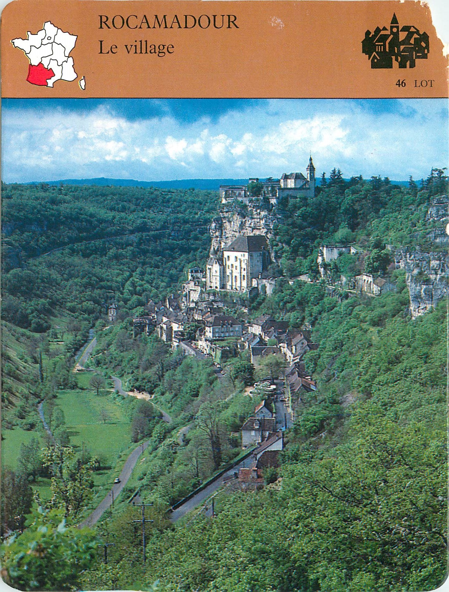 Fiche illustree Rocamadour Le village 