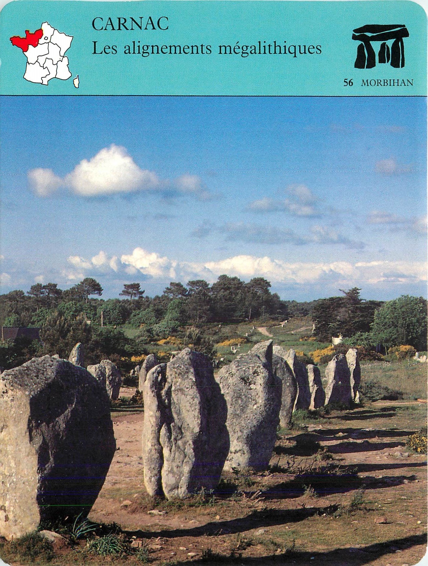 Fiche illustree Carnac Les alignements megalithiques 