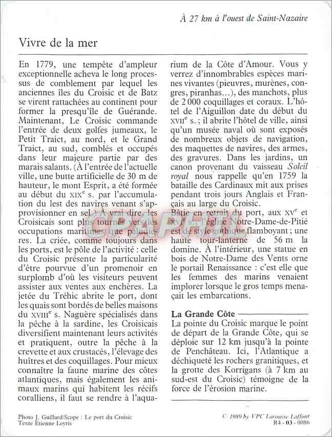 Fiche illustree Le Croisic Le port et la ville  — Rückseite