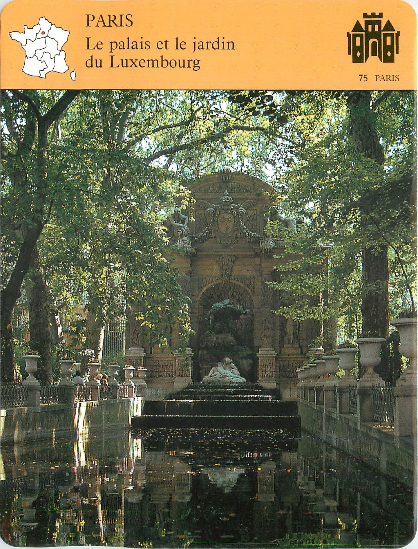 Fiche illustree Paris Le palais et le jardin du Luxembourg 
