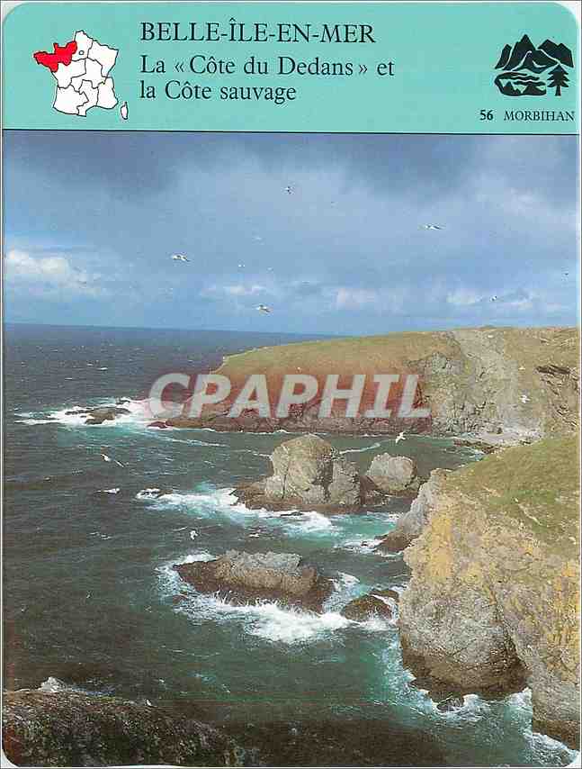Fiche illustree Belle ile en Mer La Cote du Dedans et la Cote sauvage 