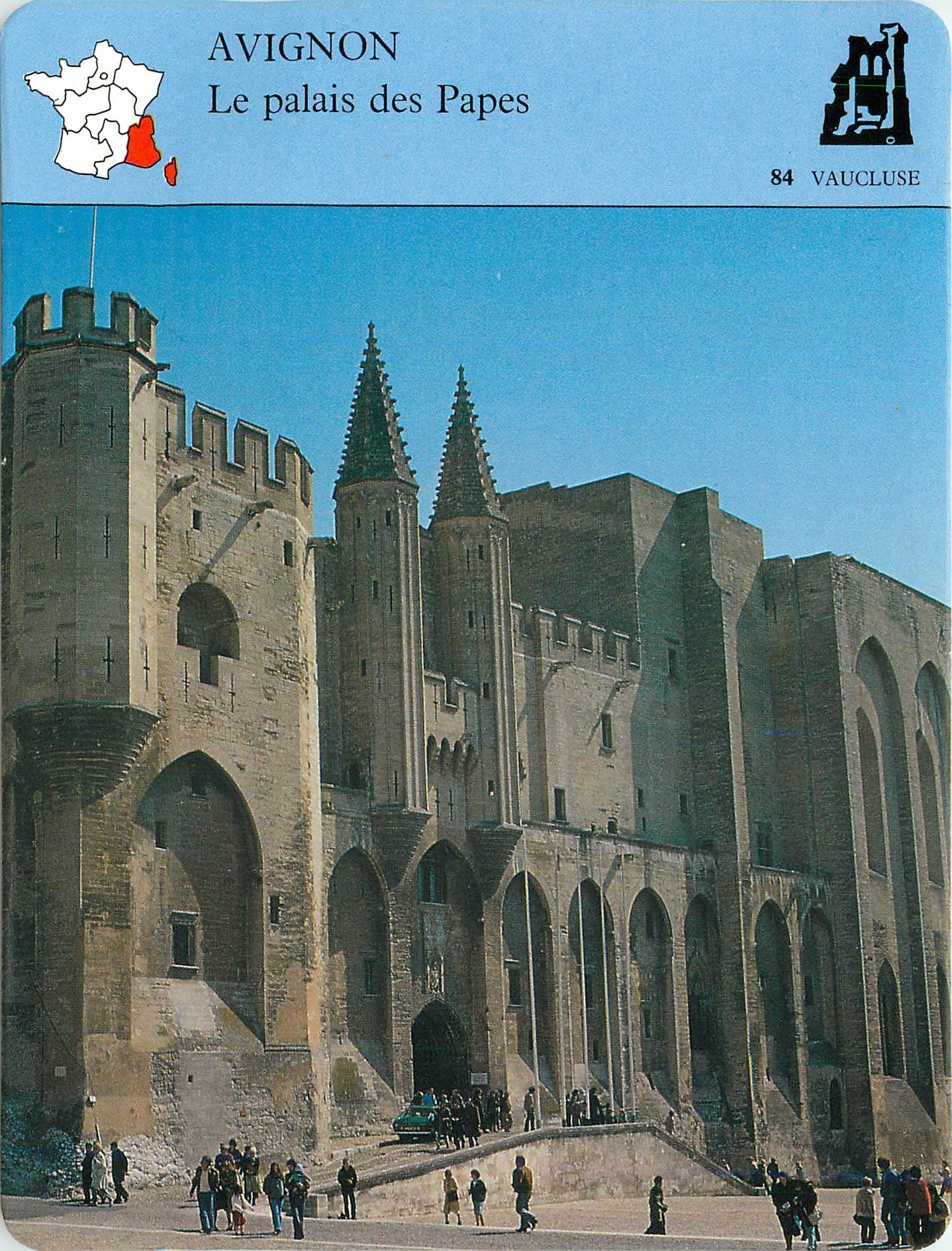 Fiche illustree Avignon Le palais des Papes 