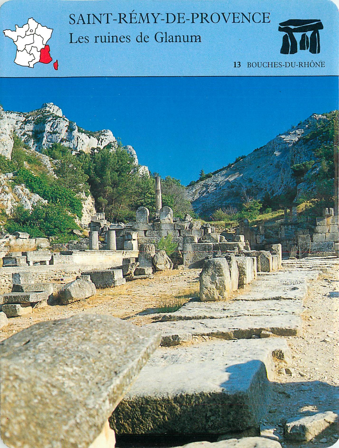 Fiche illustree Saint Remy de Provence Les ruines de Glanum 