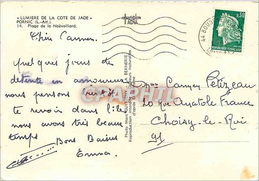 CPM Pornic L atl Plage de la Noeveillard  — Back