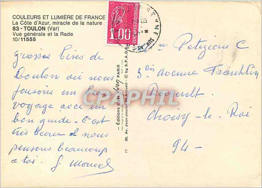 Toulon — Vue générale et la Rade — Éditions Jean-Jaurès-Arcueil — Reverso