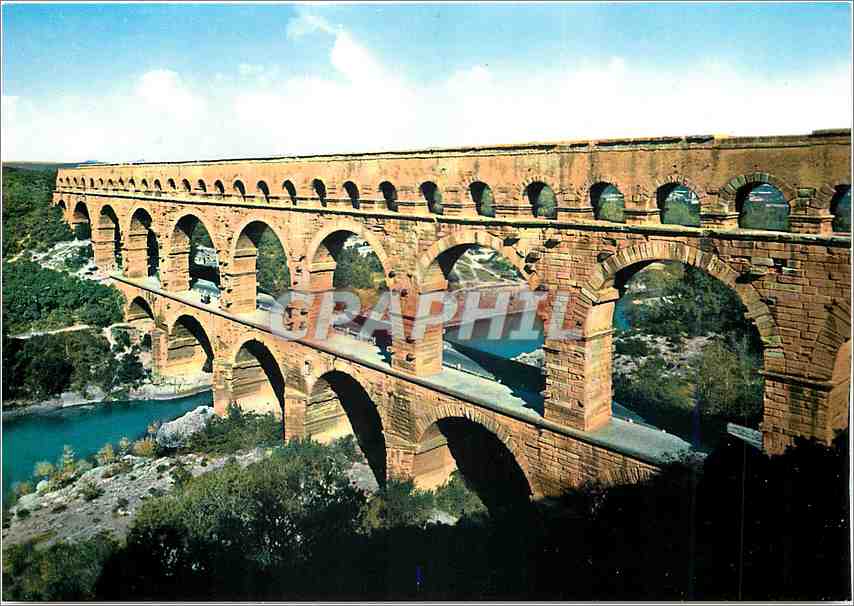 CPM La Provence Romain Le Pont du Gard Aqueduc Romain 