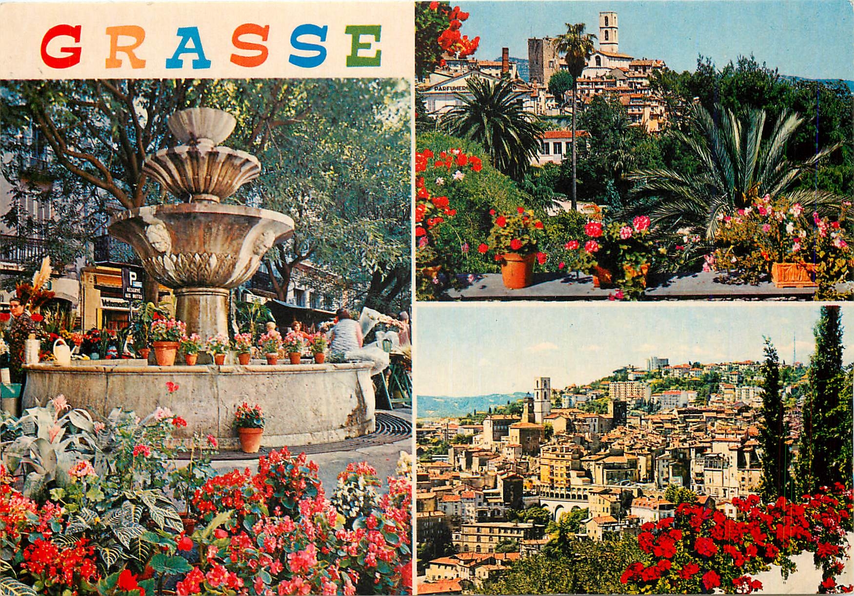 CPM Cote d'Azur French Riviera Grasse Alpes Maritimes Cites des fleurs Capitale des parfums 
