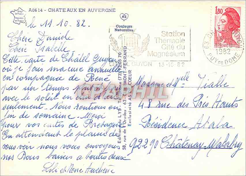Châteaux en Auvergne — Collection de 8 châteaux — Édition Couleurs Naturelles — Reverso