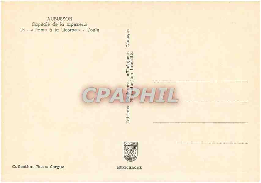 Aubusson — Dame à la Licorne — Tapisserie n°16 — Éditions Diplôme — Reverso