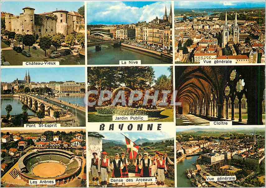 CPM Bayonne Chateau Vieux La Nive Vue generale 