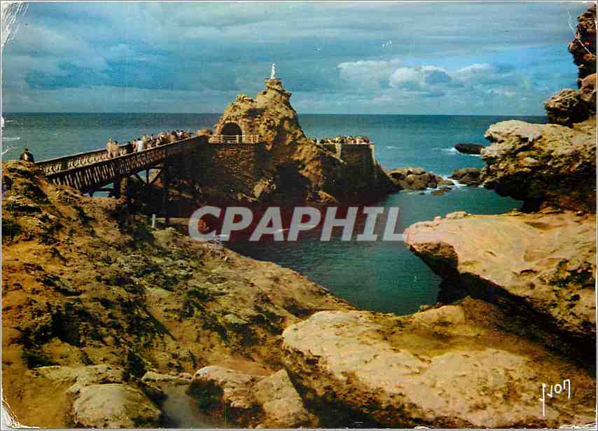 CPM Biarritz Cote d'Argent BP Le Rocher de la Vierge 