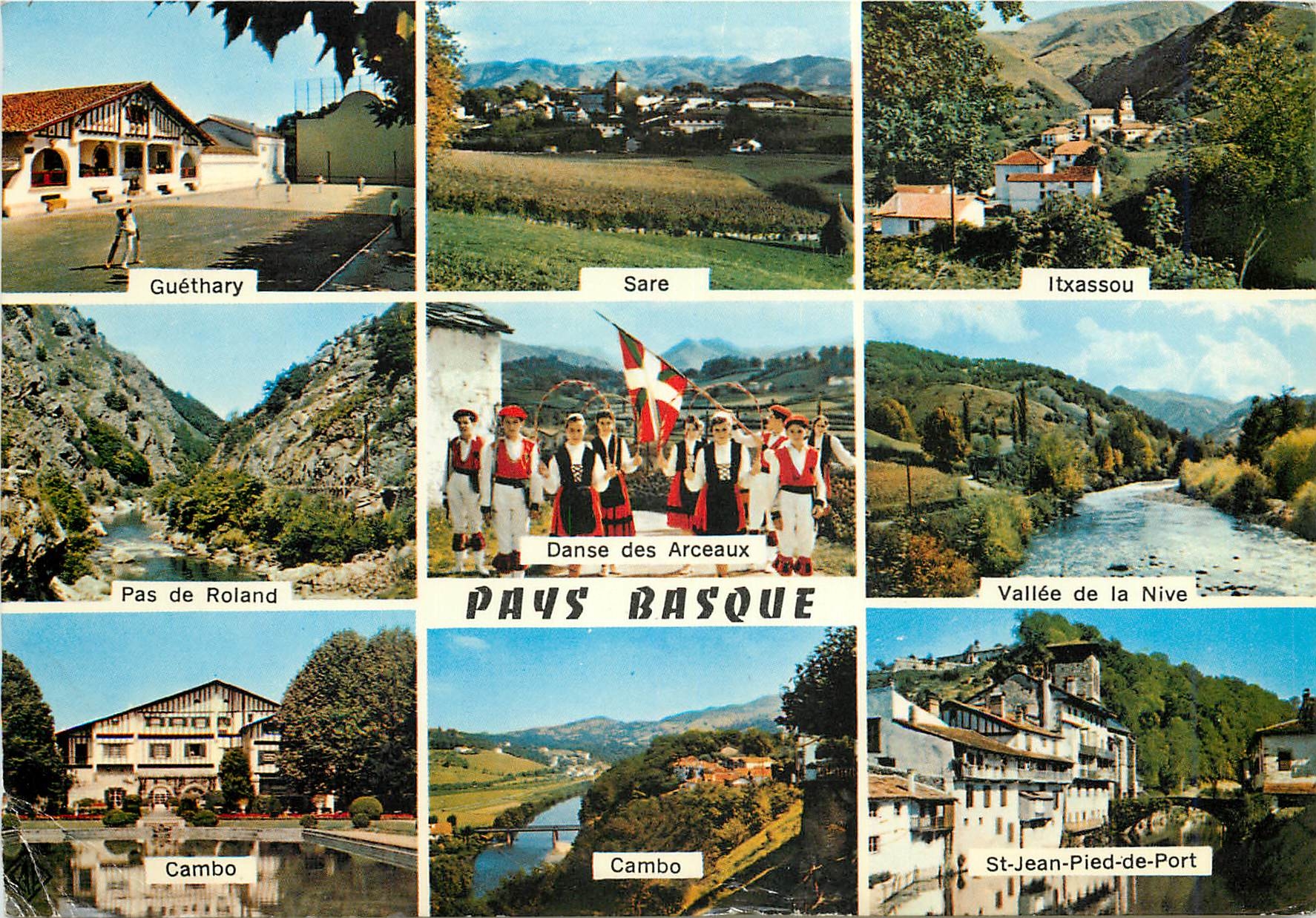 Pays Basque — Panoramablick mit Tanz der Arceaux — Verlag Elnacap, Nr. 846