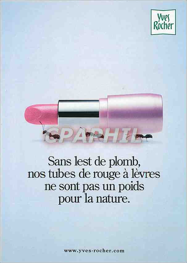 CPM Sans lest de plomb nos tubes de rouge a levres Yves Rocher