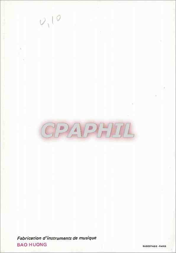 CPM Fabrication d'instruments de musique Bao Huong  — Verso