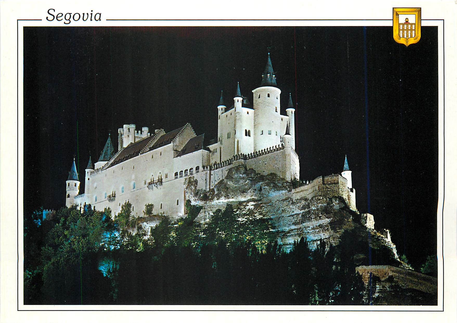 CPM Segovia Alcazar Vue nocturne 