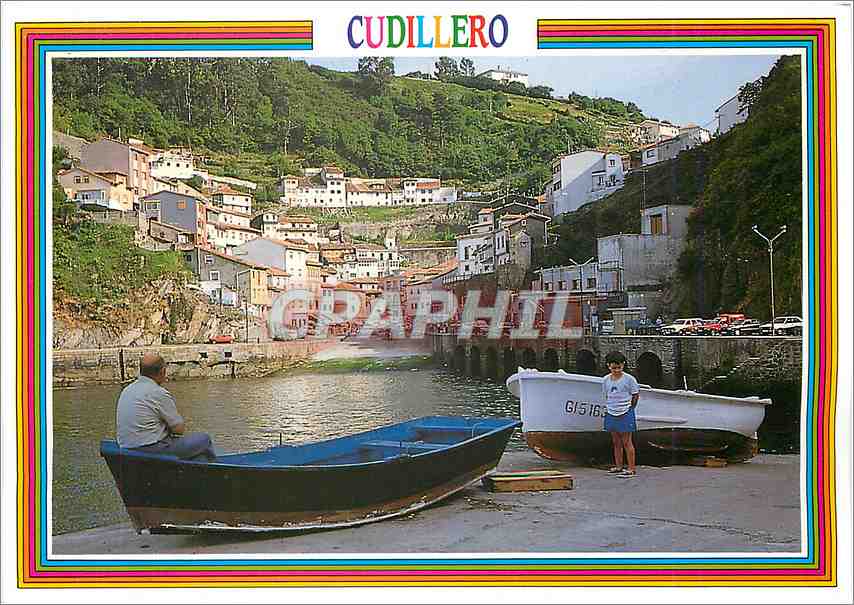 CPM Cudillero Asturias Vue partielle 