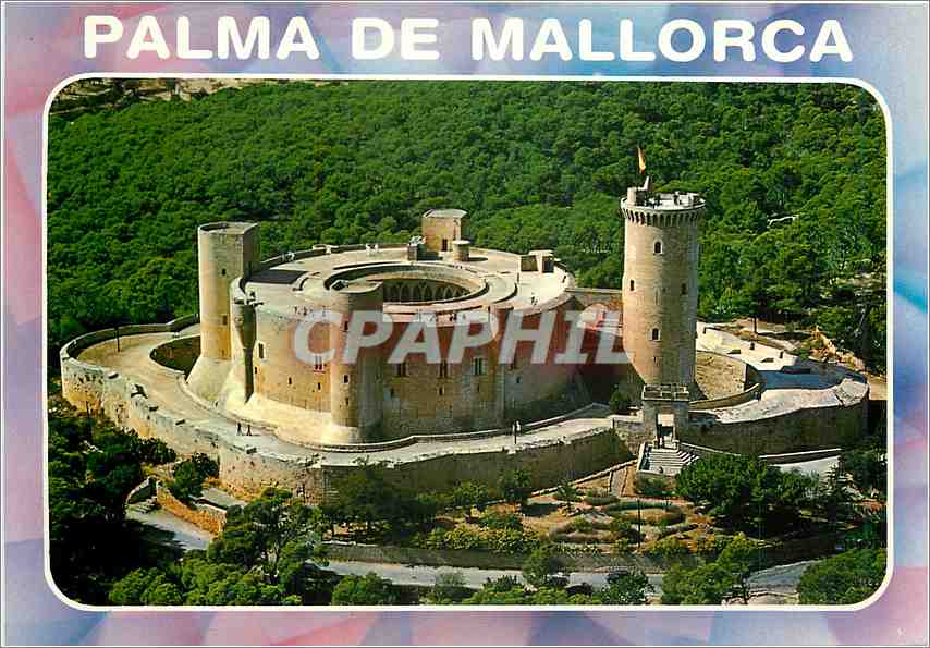 CPM Mallorca Baleares Espana Palma Castillo de Bellver Vusta aerea 