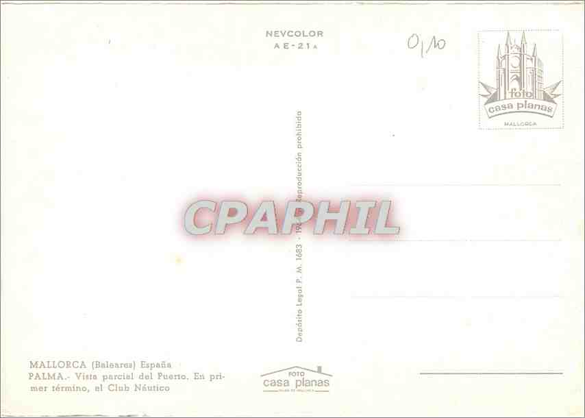 CPM Mallorca Baleares Espana Palma Vista parcial del Puerto  — Rückseite