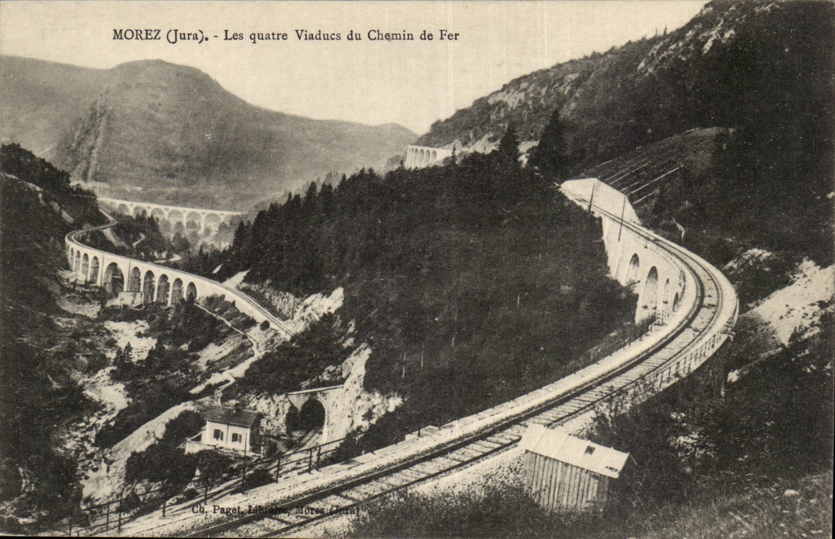 MOREZ (Jura) — Les quatre Viaducs du Chemin de Fer — Ch. Pagel, Lihouche, Morez (Jura)