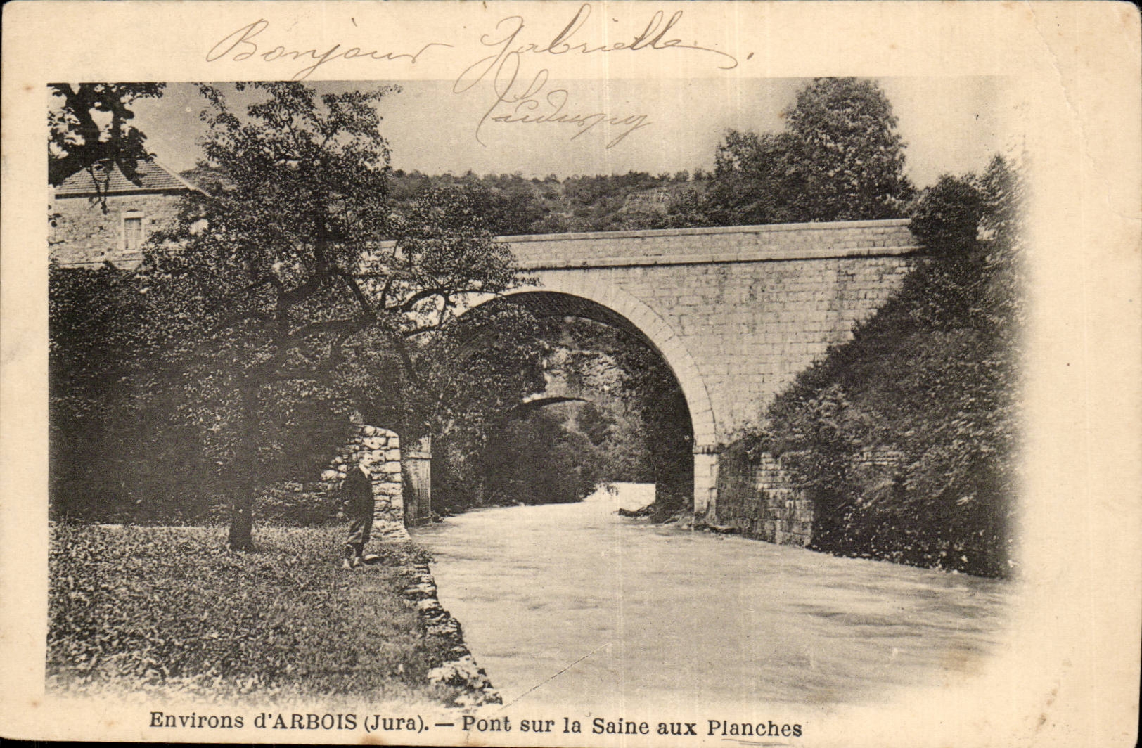 Pont sur la Saine aux Planches — Environs d'Arbois (Jura) — Bonjout Gabrielle