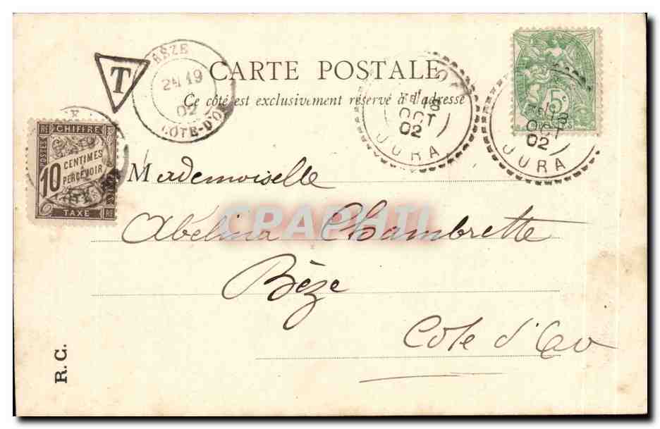 Environs de Champagnole-L'une des Trois Commeres(Val de Sirod) -CPA — Rückseite