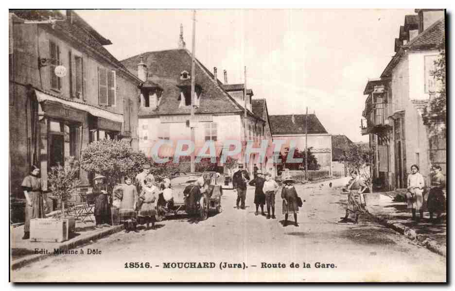 Mouchard (Jura) — Calle de la Estación — Edit. Miraine en Dôle, n° 18516