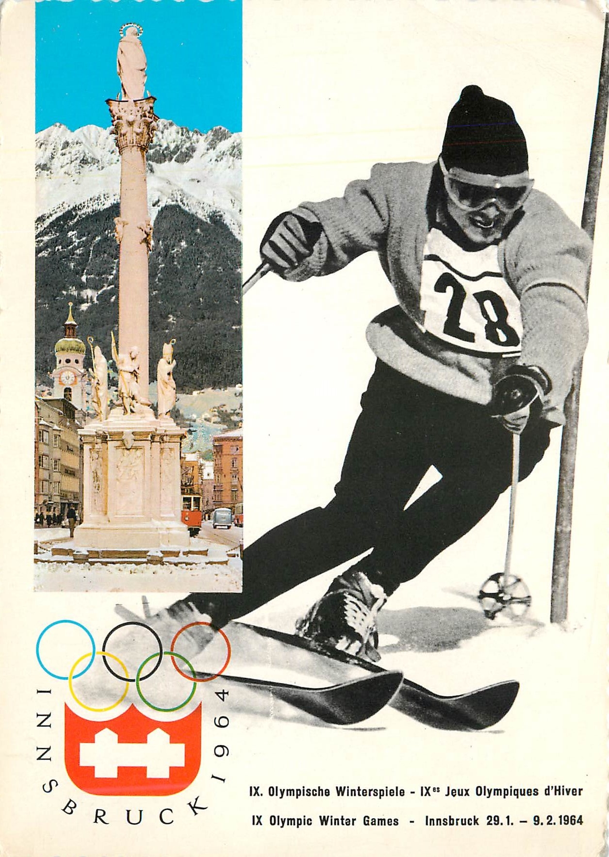 CPM Olympische Winterspiele Alpenstadt Innsbruck Jeux Olympiques 1964