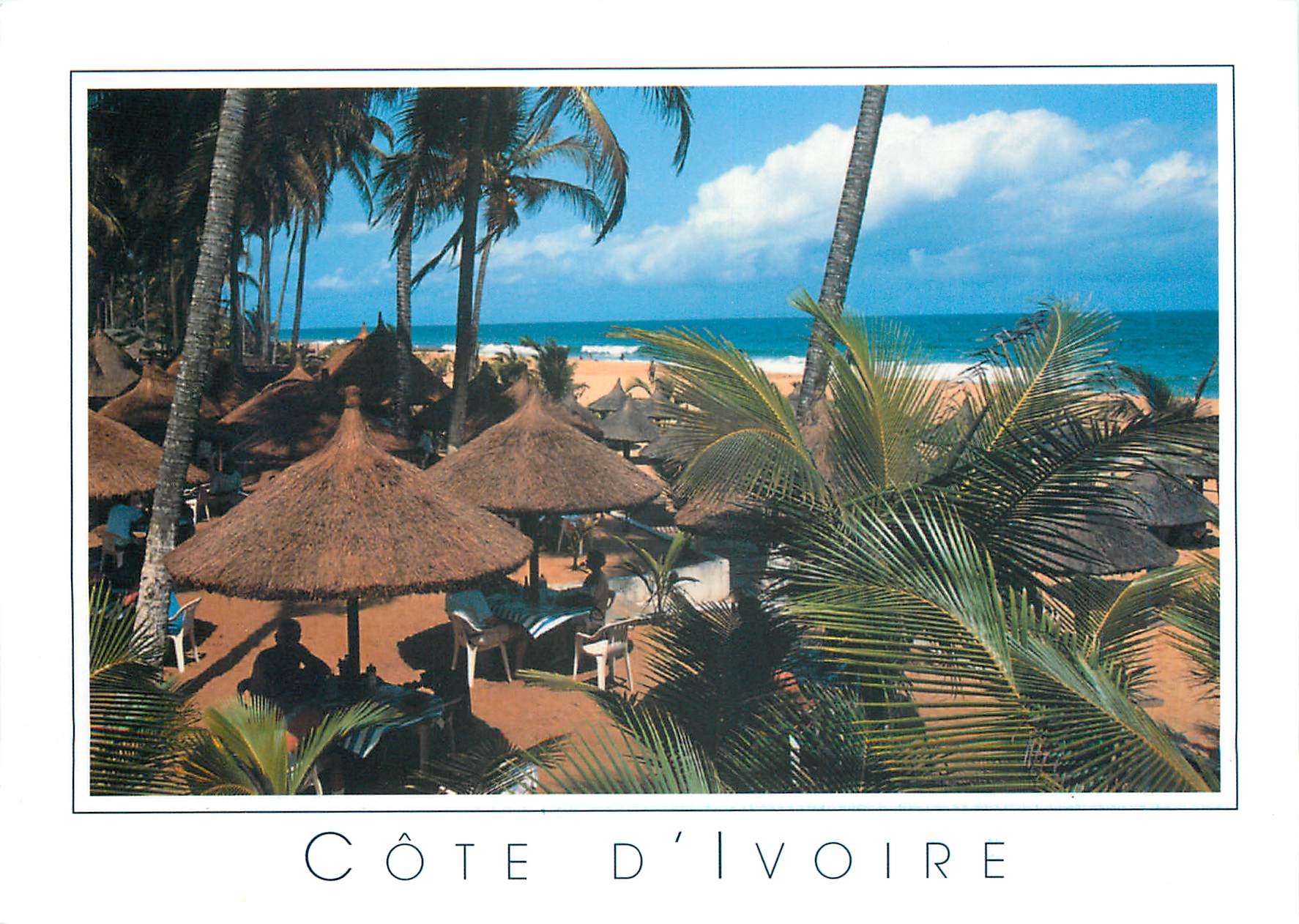 CPM Cote d'ivoire Paillottes au bord de l'Ocean