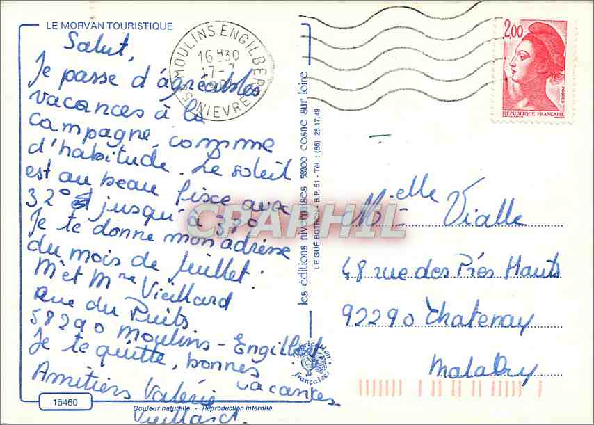 CPM Le Morvan TouristiqueAne Mule — Rückseite