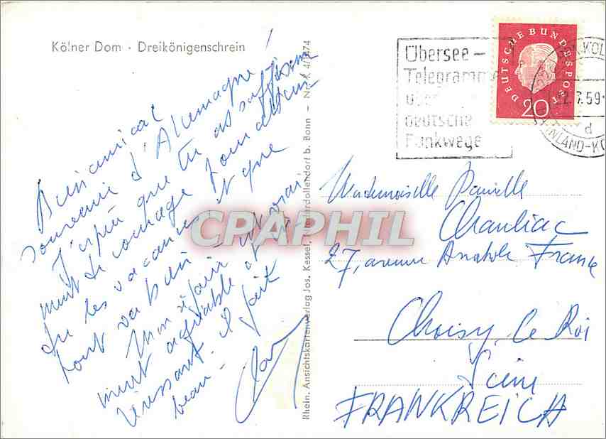 CPM Kolner Dom Dreikonigenschrein — Rückseite