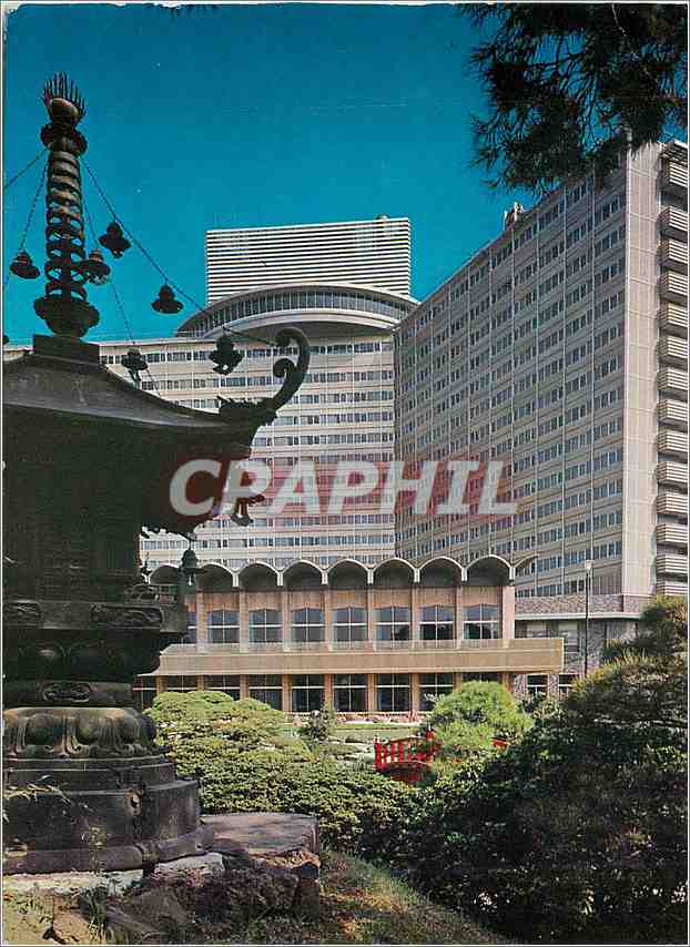 CPM Aveiw of hotel New Otani From a beautiful Japanese garden of 10 acres
