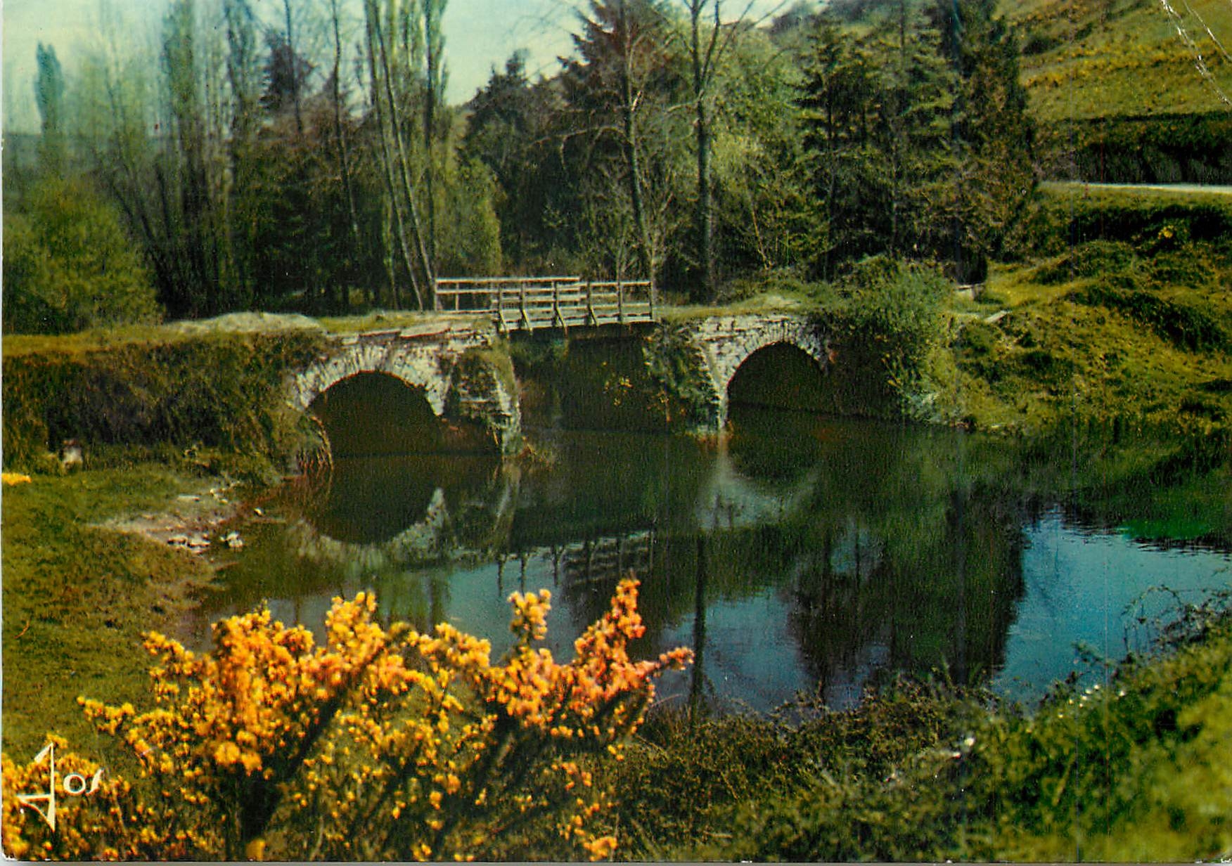 CPM La Bretagne en couleurs Vieux pont sur la riviere bretonne
