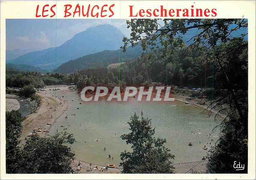 CPM Dans le massif des Bagues (Savoie) le plan d'eau de Lescheraine sur les bords du cheran offre fr