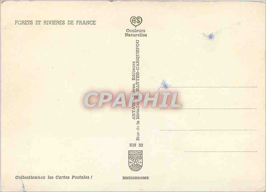 CPM Forets et Rivieres de France — Rückseite
