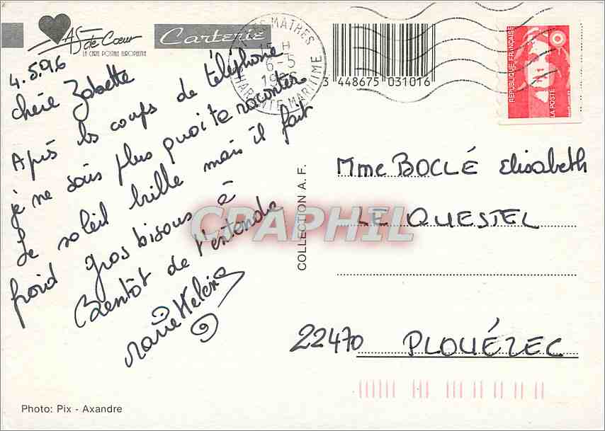 CPM Je te ranconte pas — Rückseite