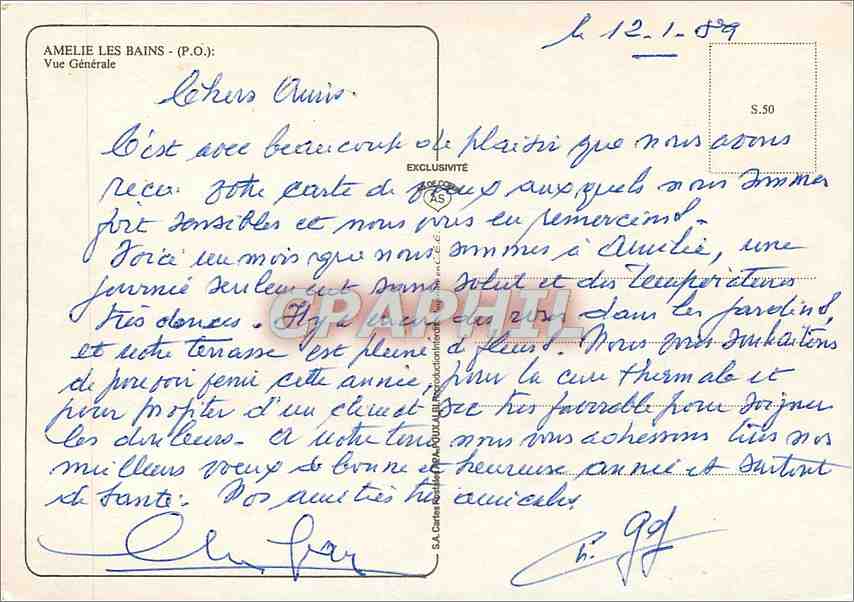 CPM Toulouse Le Pont Neuf sur la Garonne L'Hotel de Roquettes — Verso