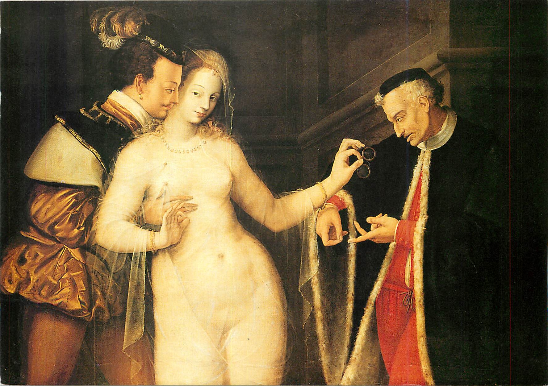 La femme entre les deux âges — École de Fontainebleau (fin XVIe siècle) — CPAPHIL