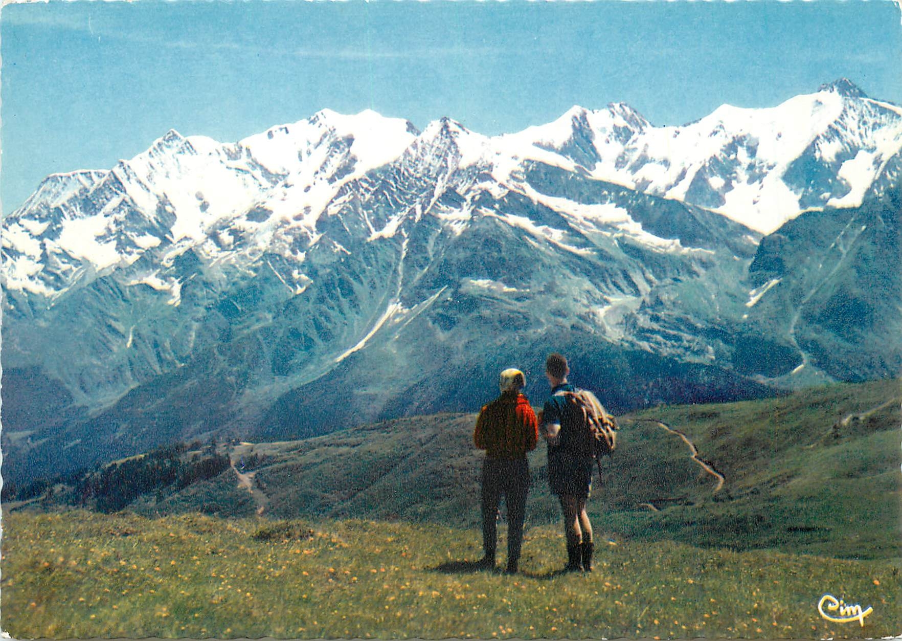 CPM Les Alpes Francaises en Couleurs naturelles Contemplation des hauts Sommets