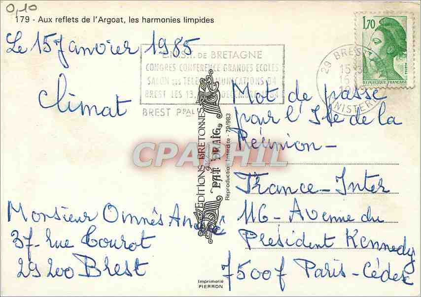 CPM Aux Reflets de l'Argoat les barmonies limpides — Rückseite