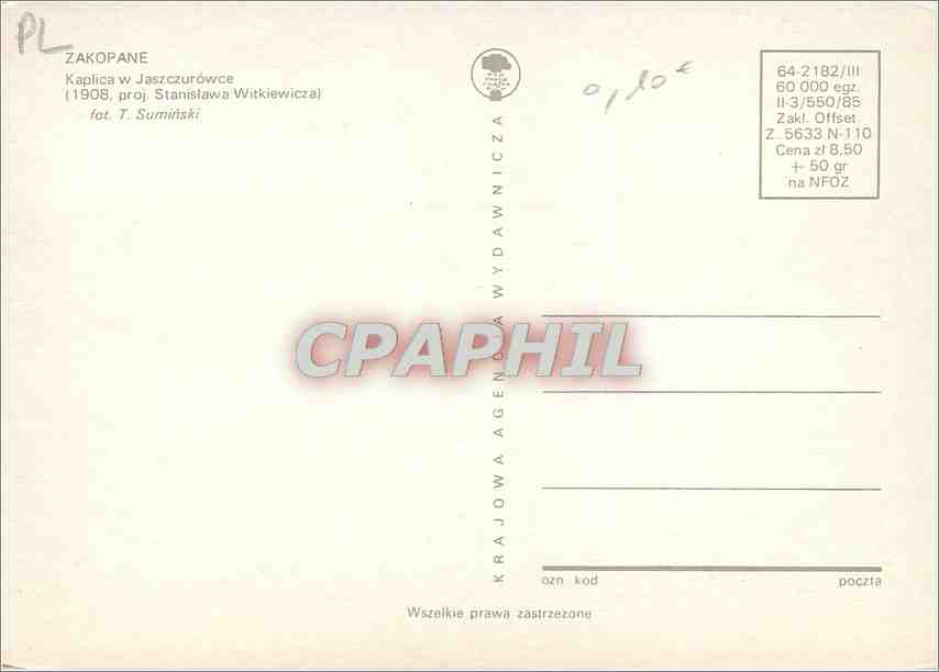 CPM Wit Stowosz (1445 1533) Oltarz Mariacki Zakopane Kaplica w Jaszczurowce — Rückseite