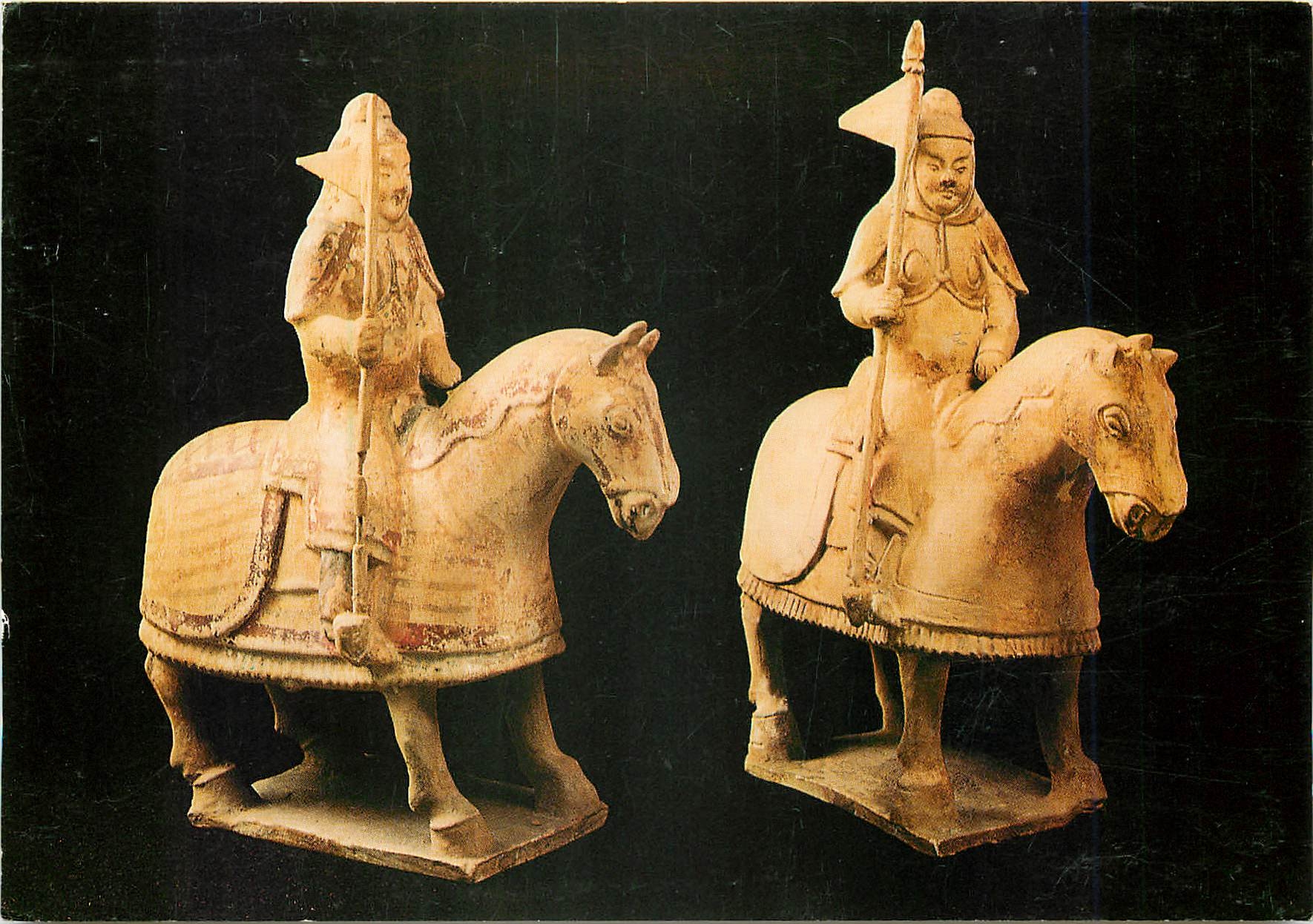 CPM Riders With Pennons Glazed and painted earthenware china Sui Dynaty