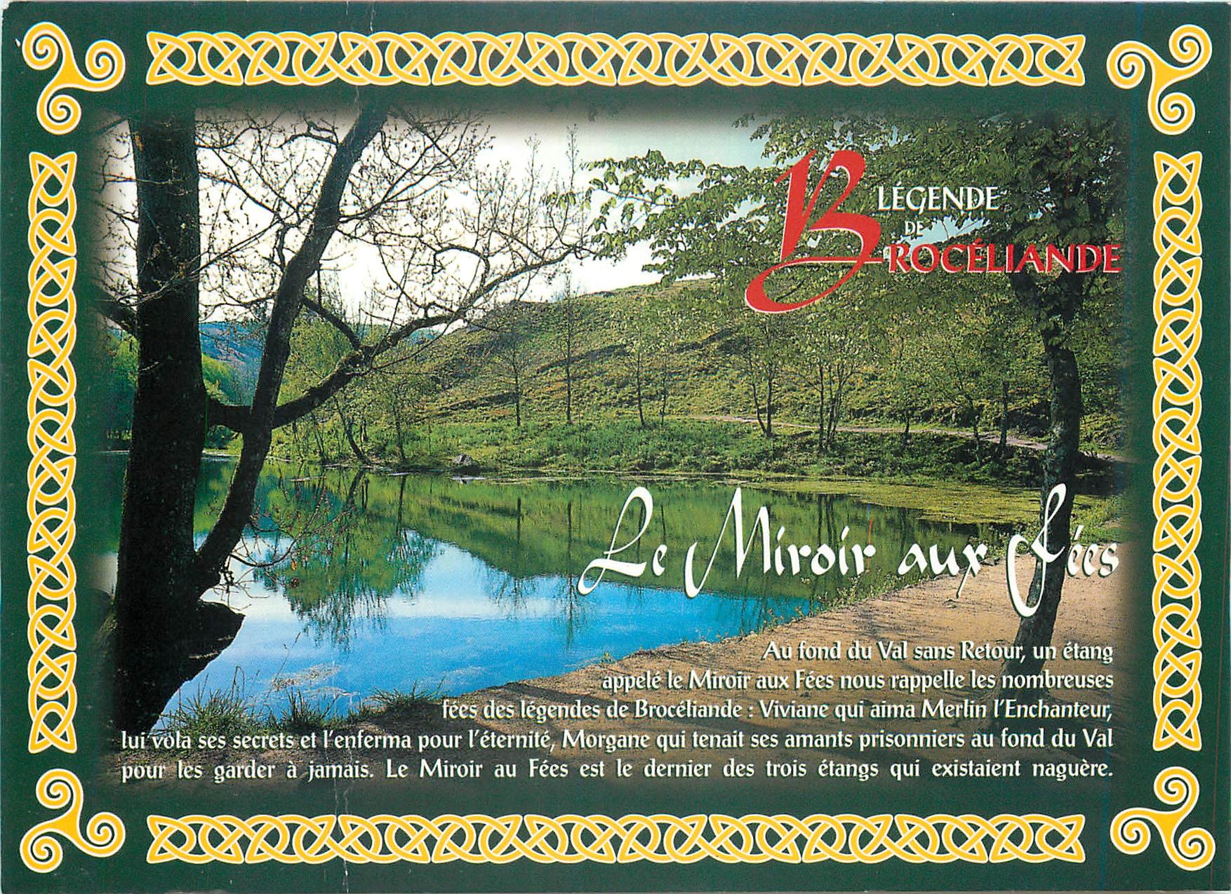 CPM Legende du Pays Breton(Foret de Broceliande) Le Miroir aux Fees