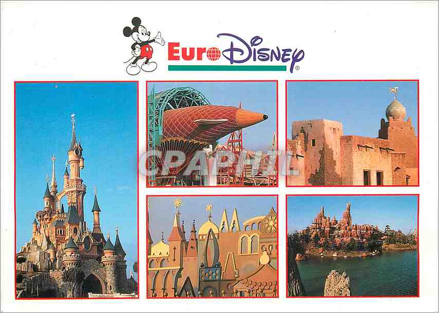 CPM Euro Chateau de la belle au bois dormant Eurodisney Mickey Mouse