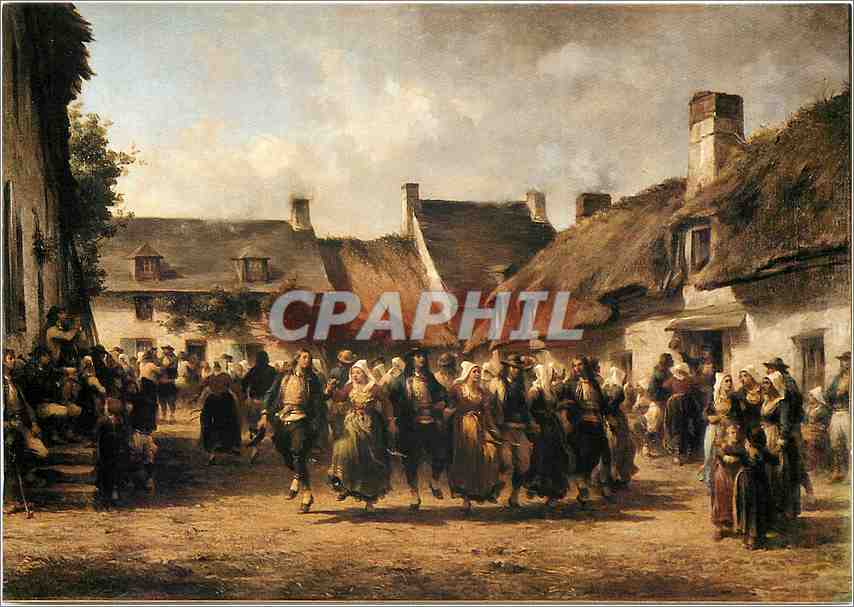 CPM Adolphe Leleux Une noce en bretagne 1863