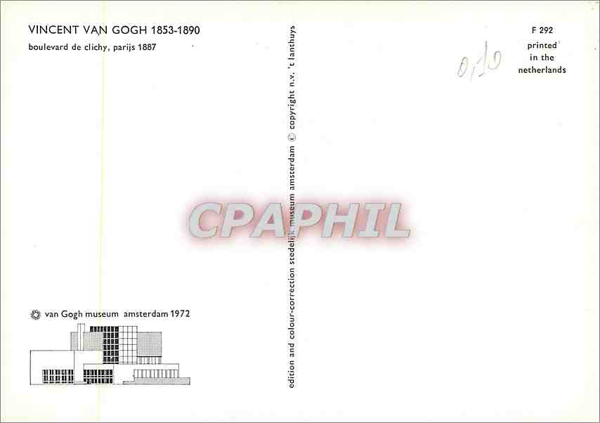 Boulevard de Clichy — Paris — édition Van Gogh Museum Amsterdam — Rückseite
