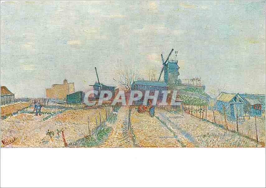 CPM Vincent van Goh 1853 1890 Jardins potagers a montmartre