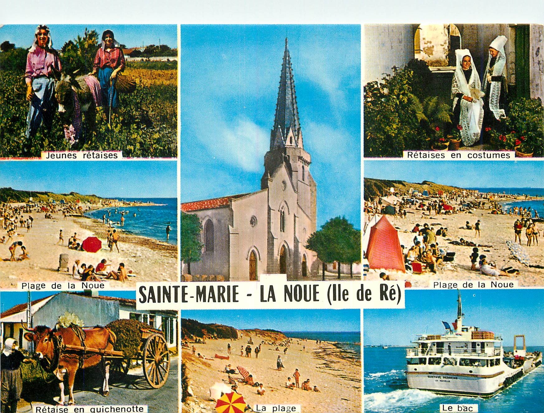 CPM Saint Marie de La Noie (Chate Mme) Jeunes Retaises Plage de la Noue Le Bac Bateau