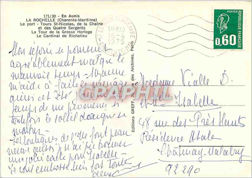 La Rochelle — Port fortifié — Éditions Archives — Back