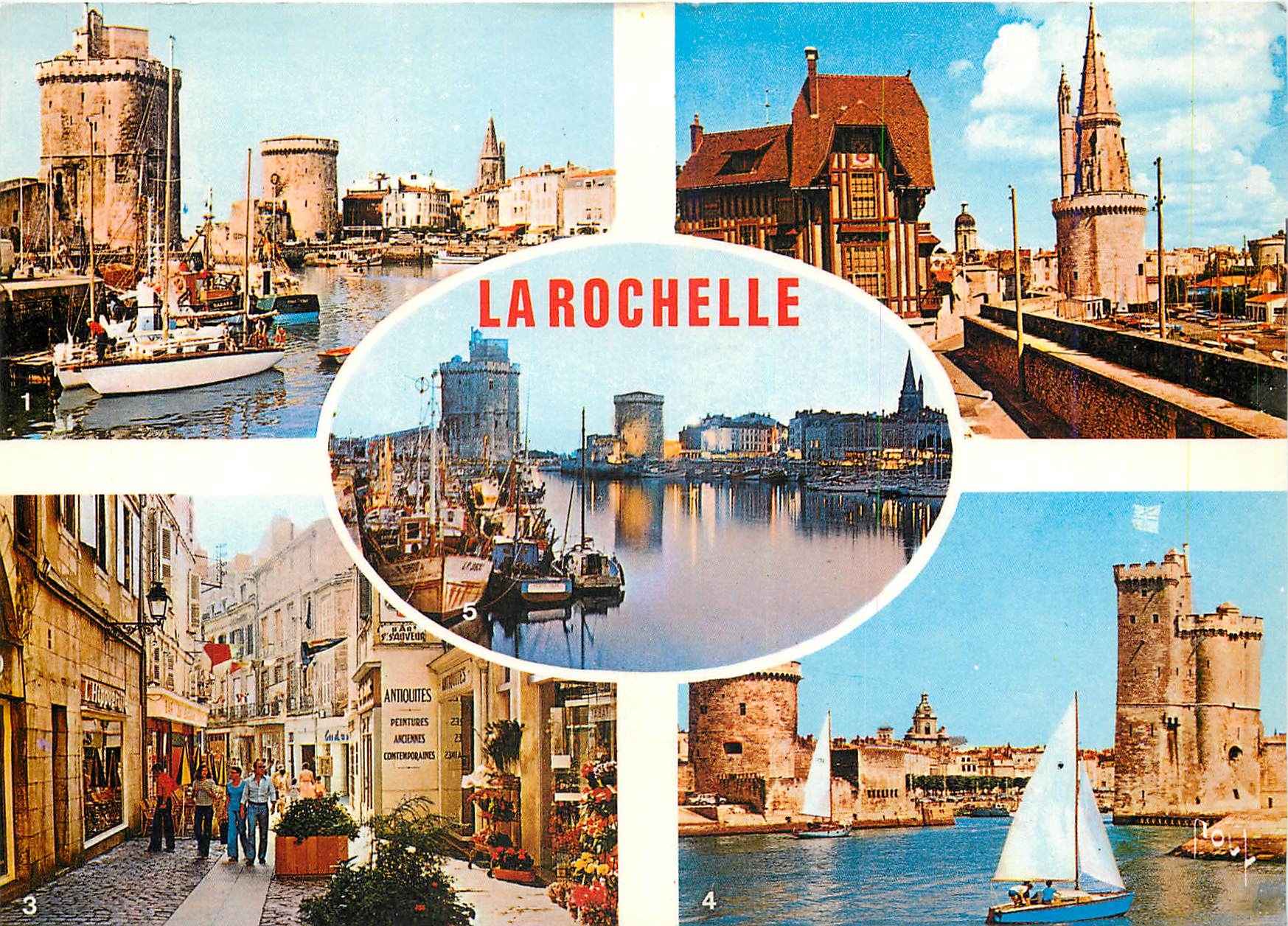 CPM La Rochelle (Chte Mme) Le Port La Tour des 4 sergnet les Remparts et la Maison du Chat