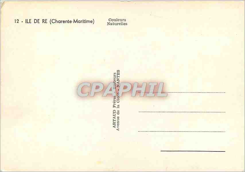 CPM Ile de Re (Chte Mme) Phare des baleines Bois de Trousse Chemise — Verso